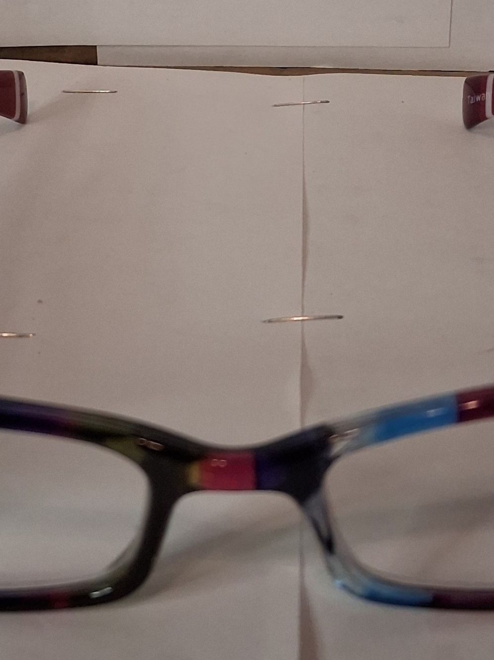 Colorful Women's Rectangular Eyeglass Frames - Blue, Purple, Pink